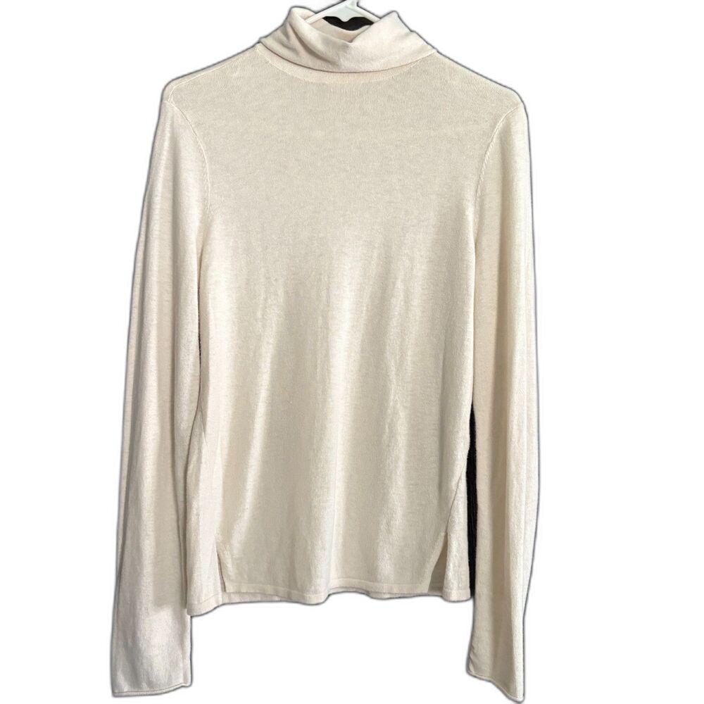 Abercrombie & Fitch Cream Lightweight Turtleneck Sweater Women’s Medium Basic